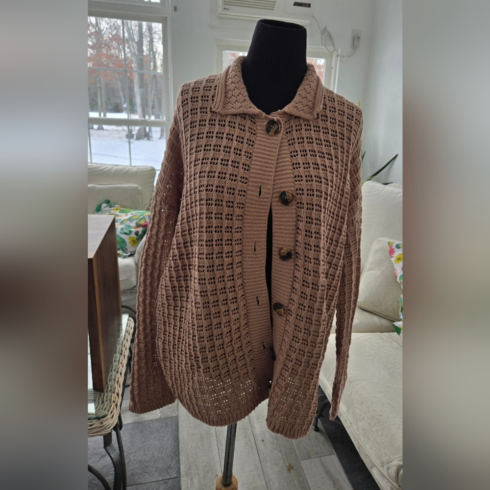 Summer cardigan open knit